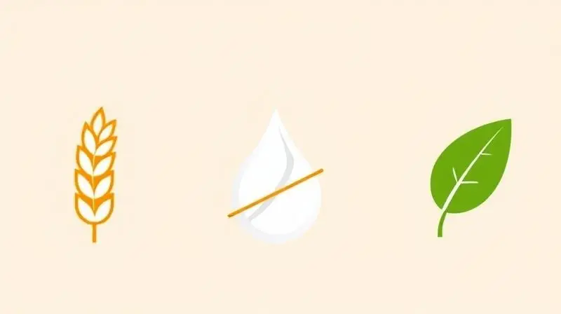 Símbolos representando restrições alimentares: sem glúten, sem lactose e vegano, importantes na escolha da barra de proteína.