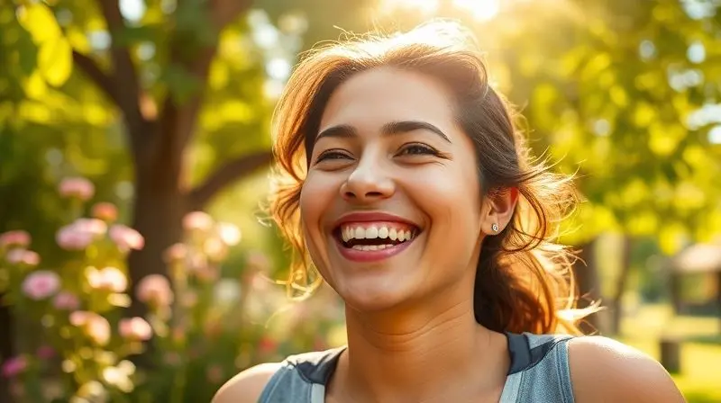 Pessoa sorrindo com pele saudável, representando os benefícios da vitamina C para a imunidade e a vitalidade.