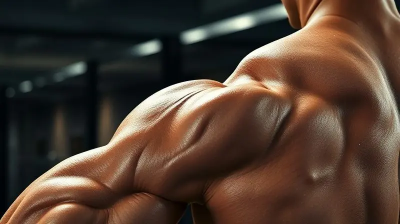 Atleta descansando após o treino, com músculos em evidência, ilustrando os benefícios do ZMA para a recuperação muscular e performance.