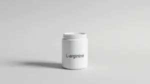 Pote de suplemento de L-Arginina em fundo neutro, representando as melhores marcas de arginina para comprar e melhorar o desempenho físico.