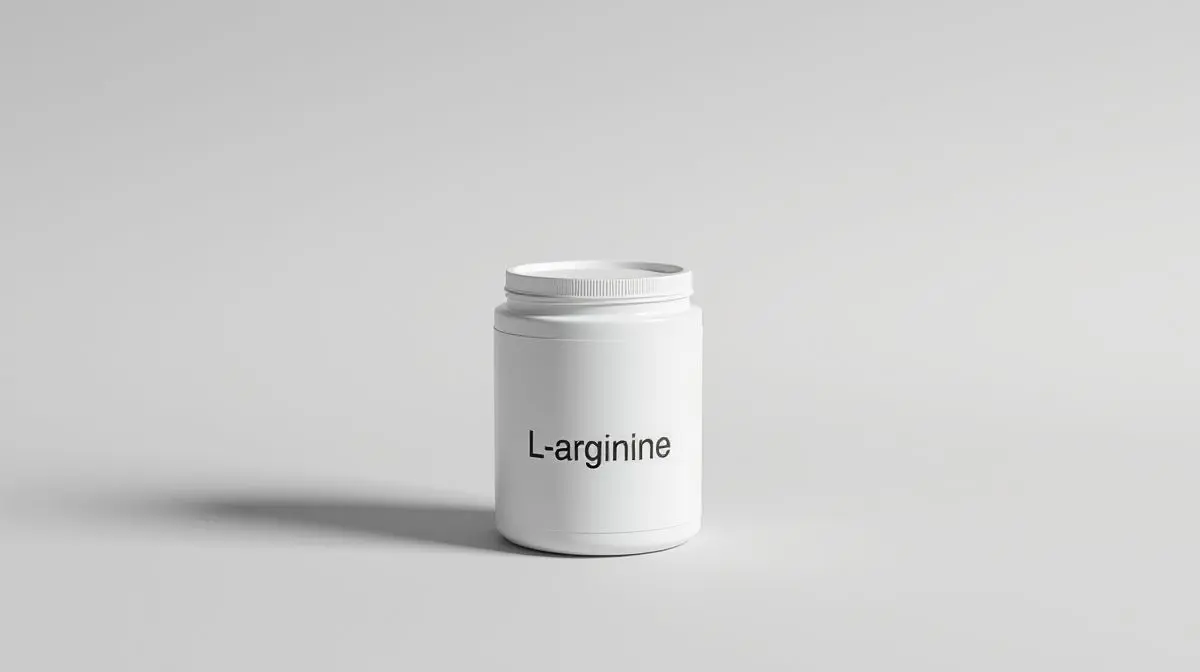 Pote de suplemento de L-Arginina em fundo neutro, representando as melhores marcas de arginina para comprar e melhorar o desempenho físico.