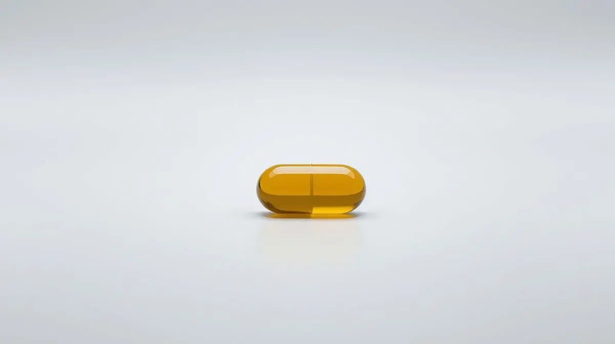 Cápsula de suplemento de Ômega 3 de alta qualidade em destaque, simbolizando a escolha do melhor produto para a saúde do coração e cérebro.