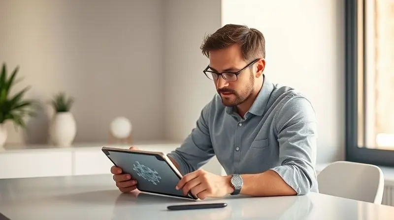 Pessoa concentrada em uma tarefa complexa, representando a melhora da função cerebral e concentração proporcionada pelo Ginkgo Biloba.