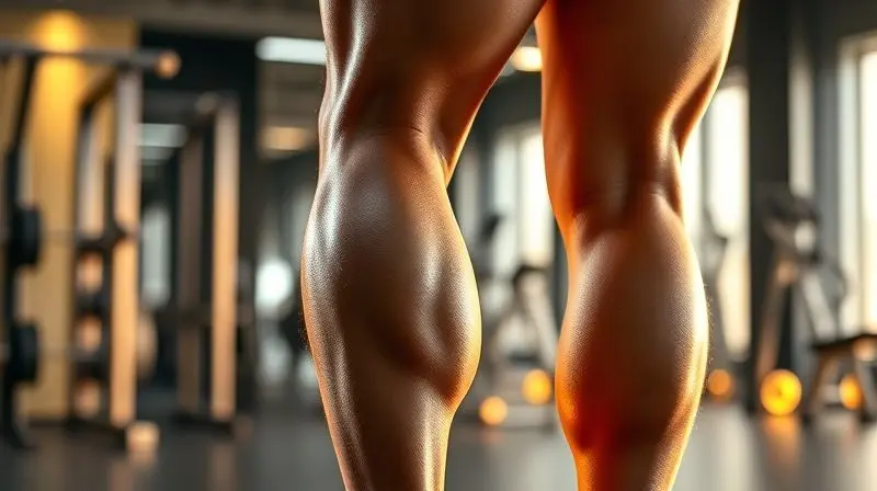 Atleta em recuperação muscular após o treino, com as pernas em destaque para simbolizar o suporte anti-inflamatório do ômega 3 no esporte.