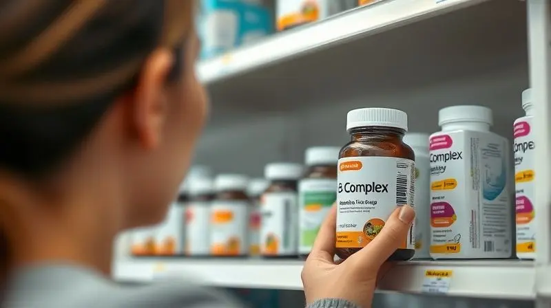 Pessoa refletindo sobre qual suplemento de Complexo B escolher, ilustrando a decisão de quem deve ou não tomar a vitamina.